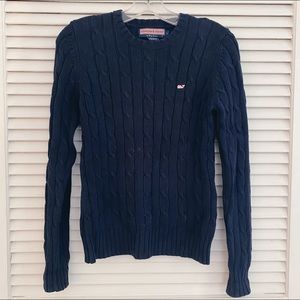 Vineyards vines navy cable knit sweater